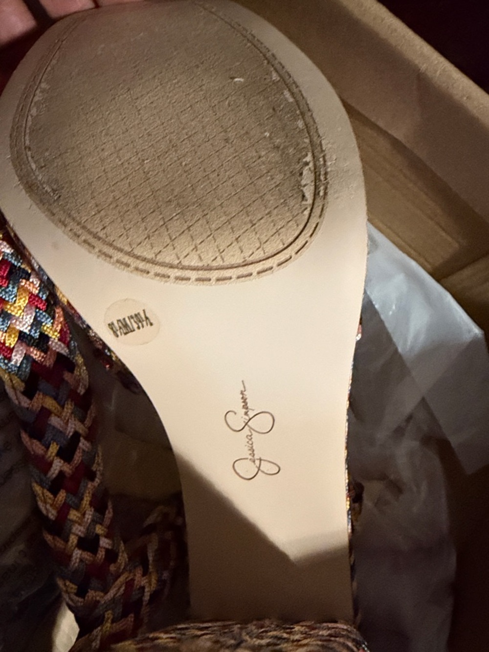 Jessica Simpson Multicolor Braided Platform Heels - Picture 3 of 9